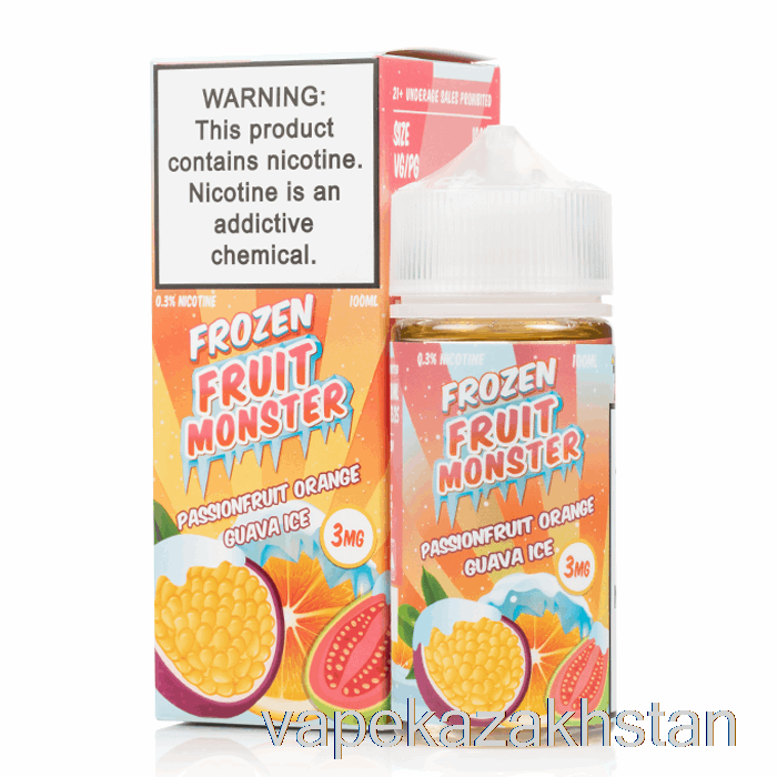Vape Disposable ICE Passionfruit Orange Guava - Frozen Fruit Monster - 100mL 3mg